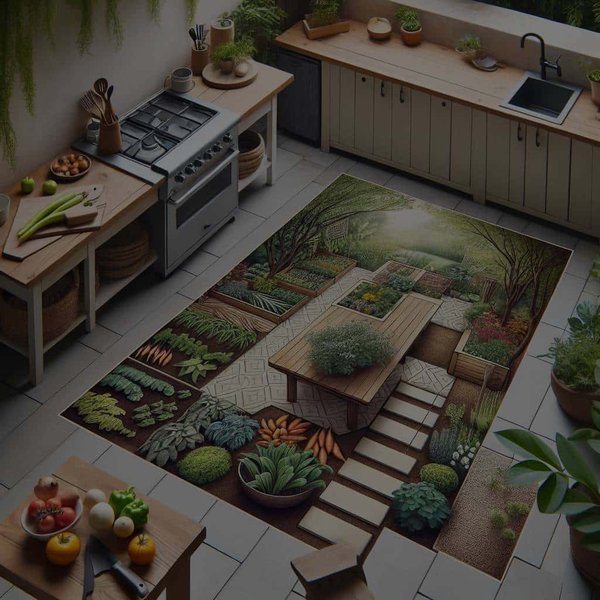 Comment intégrer un espace de jardinage dans la conception d'une cuisine extérieure ?