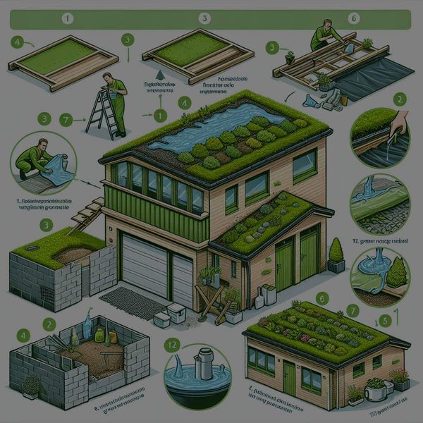 Comment réaliser une toiture végétalisée sur un petit bâtiment extérieur (garage, abri de jardin) ?