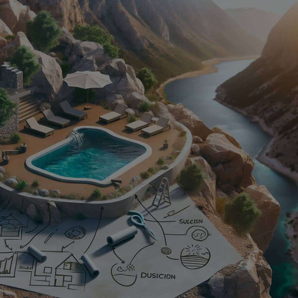 Quels sont les défis et solutions pour l'installation d'une piscine sur un terrain accidenté ?